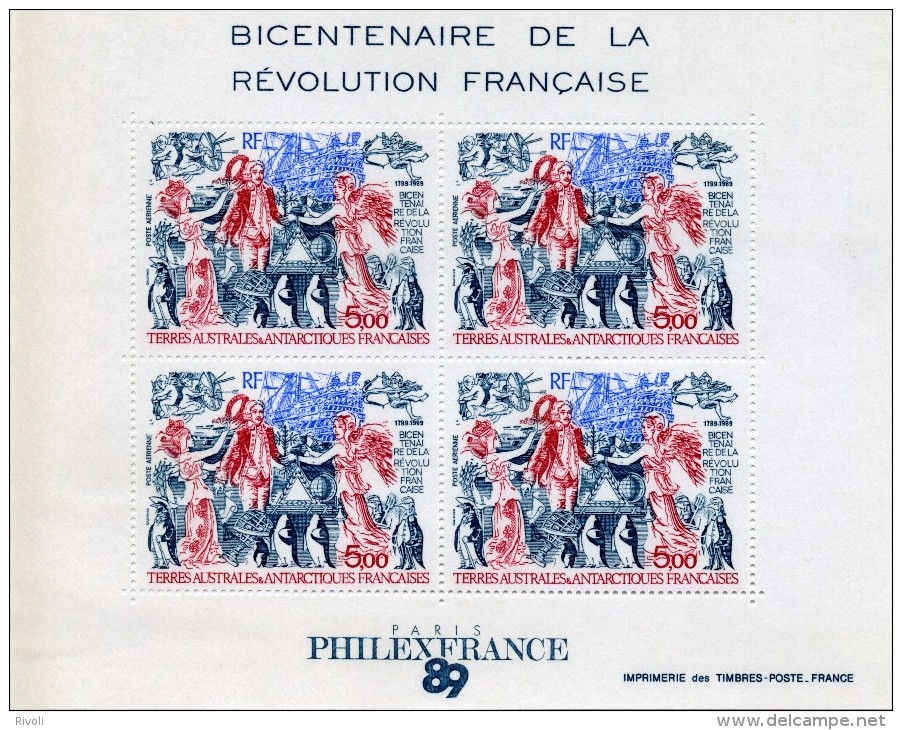 TAAF - 1989 BLOC BF N°1 Philexfrance NEUF SANS CHARNIERE LUXE -MNH - Blocs-feuillets