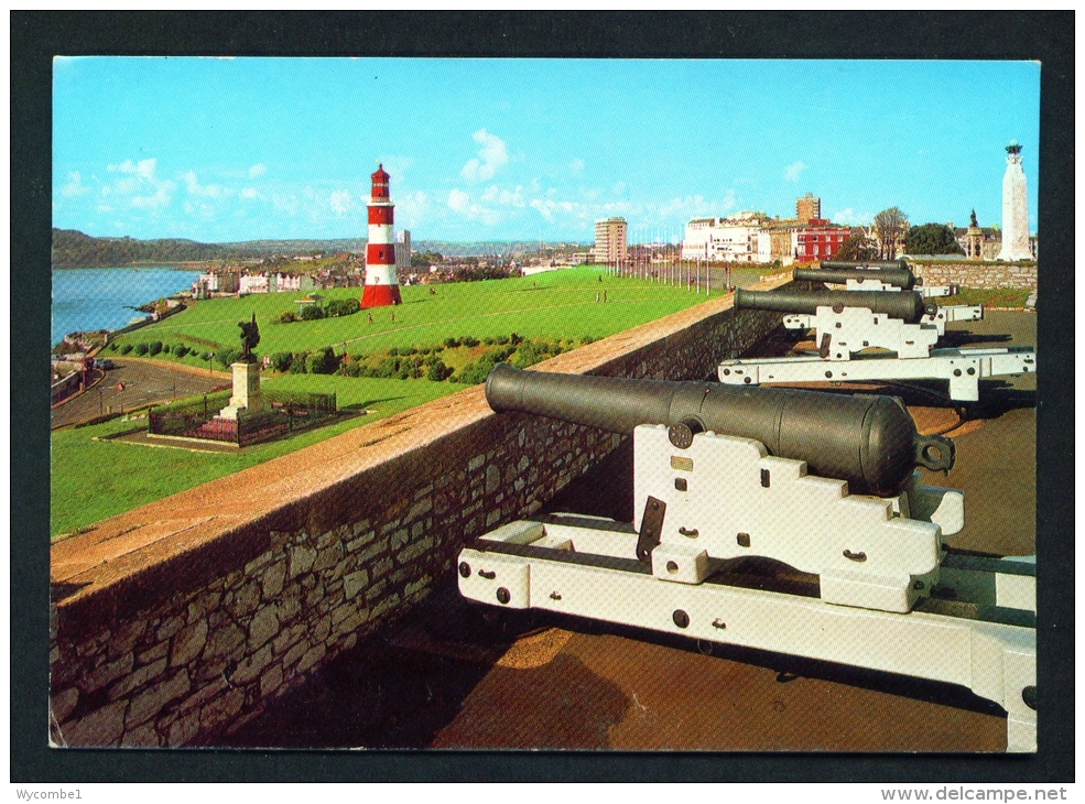 ENGLAND  -  Plymouth Hoe And The Lighthouse  Used Postcard As Scans - Plymouth