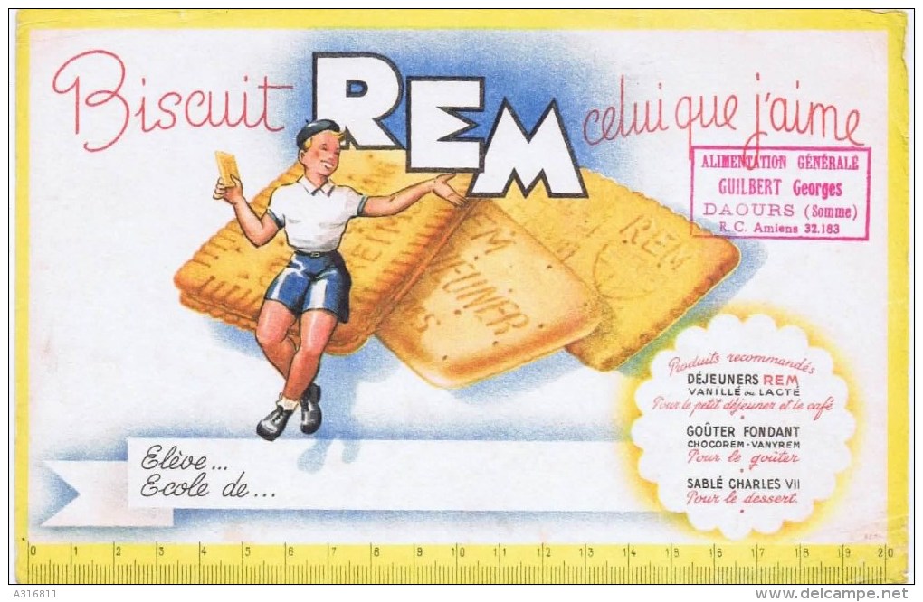 Buvards  BISCUIT REM - B