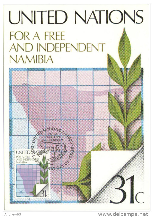 ONU - NAZIONI UNITE - UNITED NATIONS - NATIONS UNIES &ndash; 1979 - For A Free And Indipendent Namibia - Carte Maximu... - Cartes-maximum