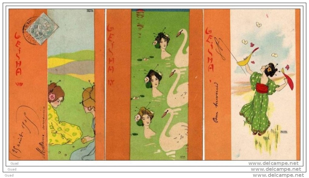 ILLUSTRATEUR ART NOUVEAU - RAPHAEL KIRCHNER - GEISHAS - LES 10 CARTES - Kirchner, Raphael