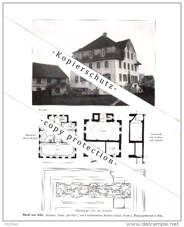 Photographien / Ansichten , 1914 , Lachen , Schübelbach , Siebnen , Prospekt , Architektur , Fotos !!! - Lachen