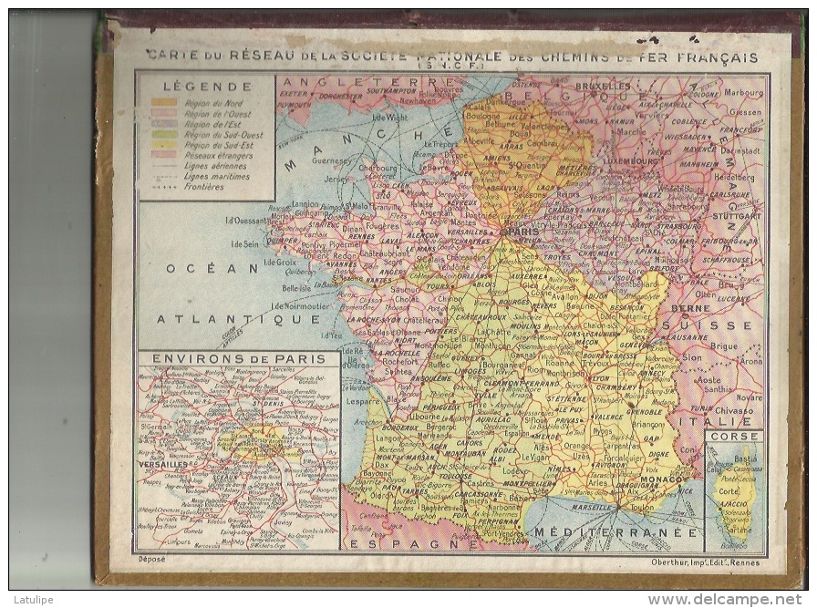 Calendrier Des Postes G-F  Des Landes 40 De 1939 - Incomplèt-Manque Interieur Mais Ouverture-Cartonnée 2 Cotés - Grand Format : 1921-40