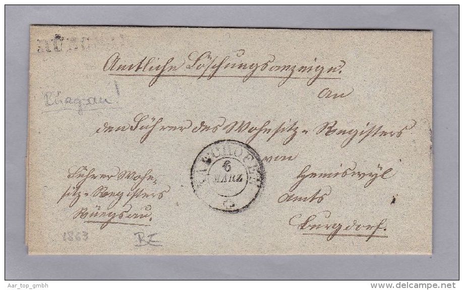 Heimat BE  RÜETSCHI 1863-03-06 1863-03-06 Lang-Stempel Auf Brief Nach Burgdorf - Cartas & Documentos