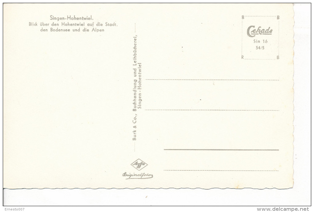 PK-CP Deutschland, Singen - Hohentwiel, Ungebraucht, Siehe Bilder! *) - Singen A. Hohentwiel