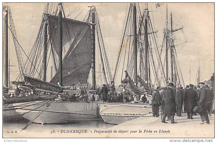 Dunkerque      59      Départ Pour La Pêche En Islande  (voir Scan) - Dunkerque