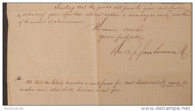 1882 DAVID OPPPENHEIMER - Signed Manuscript Letter - Altri & Non Classificati