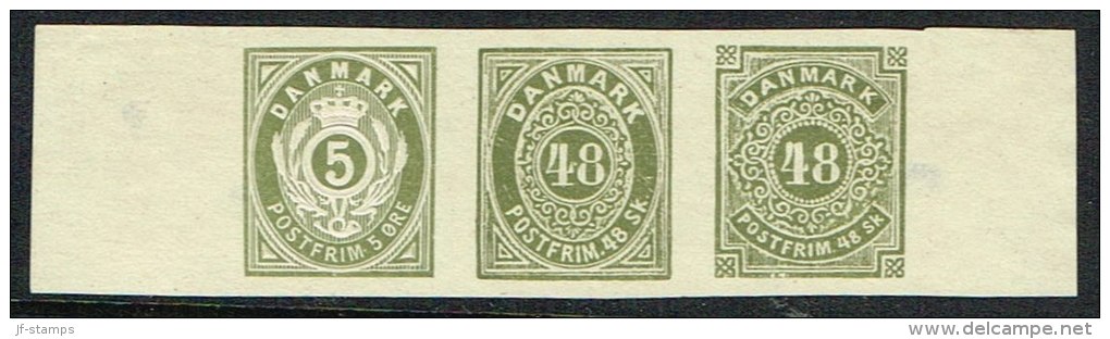 1870. Reprint Of Essay. 5 øre + 48 Sk. + 48 Sk.  (Michel: ) - JF157153 - Prove E Ristampe