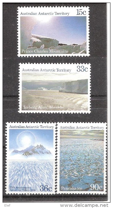 Australian Antarctic Territory AAT ,1984 -1986 ,4 Timbres Paysages / Landscape,  Neufs ** / MNH , TB - Ungebraucht