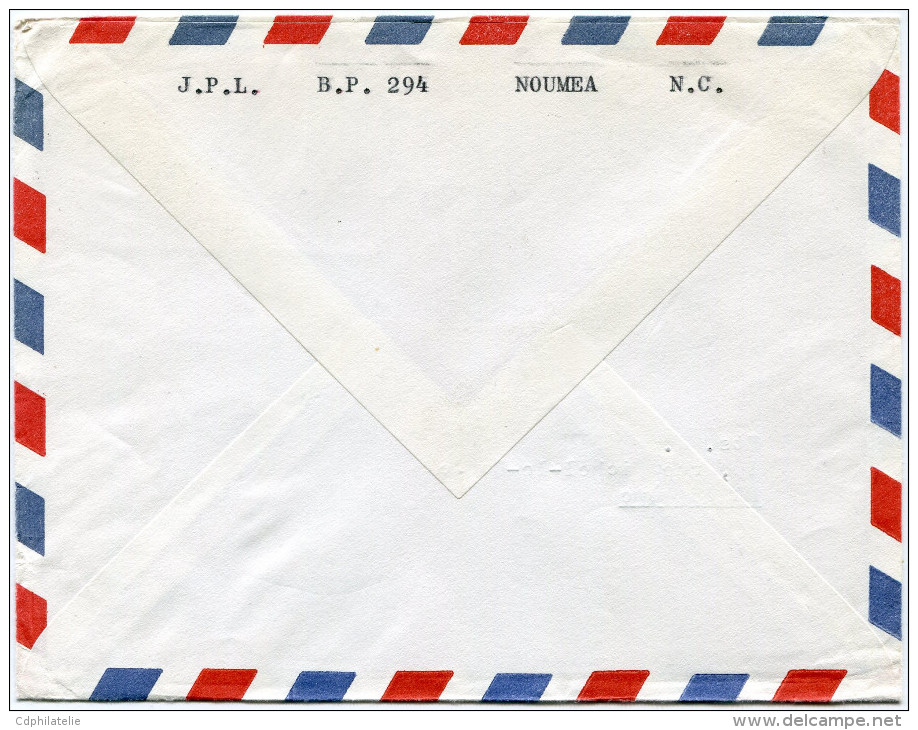 NOUVELLE-CALEDONIE LETTRE PAR AVION DEPART NOUMEA 15-11-1965 POUR LA FRANCE - Storia Postale