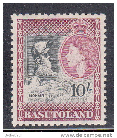 Basutoland MH Scott #56 10sh Shearing Angora Goats - 1933-1964 Colonia Británica