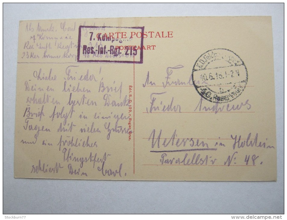WERVIG , Wervicq ,Carte  Postale Militaire 1914/18  , 2 Scans - Wervik