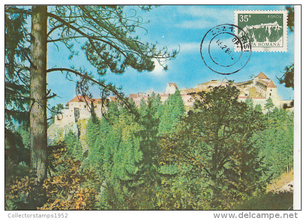 32201- RASNOV FORTRESS RUINS, ARCHAEOLOGY, MAXIMUM CARD, 1980, ROMANIA - Archeologie