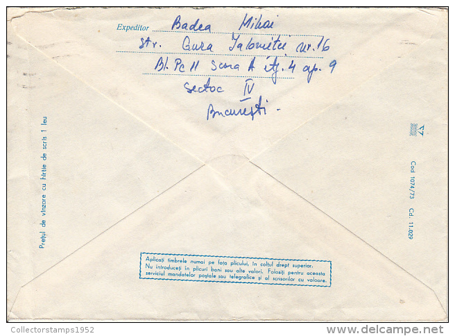 32359- PAIR OF FIBULAS, PIETROASA TREASURE, ARCHAEOLOGY, COVER STATIONERY, 1973, ROMANIA - Archeologie