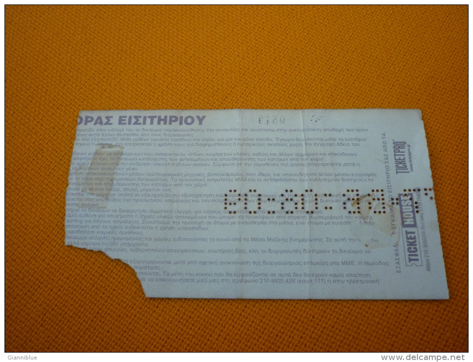 Gorgol Bordello Used Music Concert Greek Ticket In Thessaloniki Greece 2009 - Concert Tickets