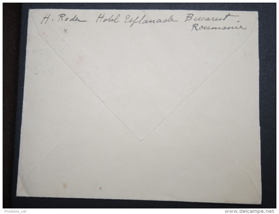 ROUMANIE - Enveloppe  ( D'hotel) De Bucarest Pour La France En 1935 - A Voir - Lot P12932 - Storia Postale