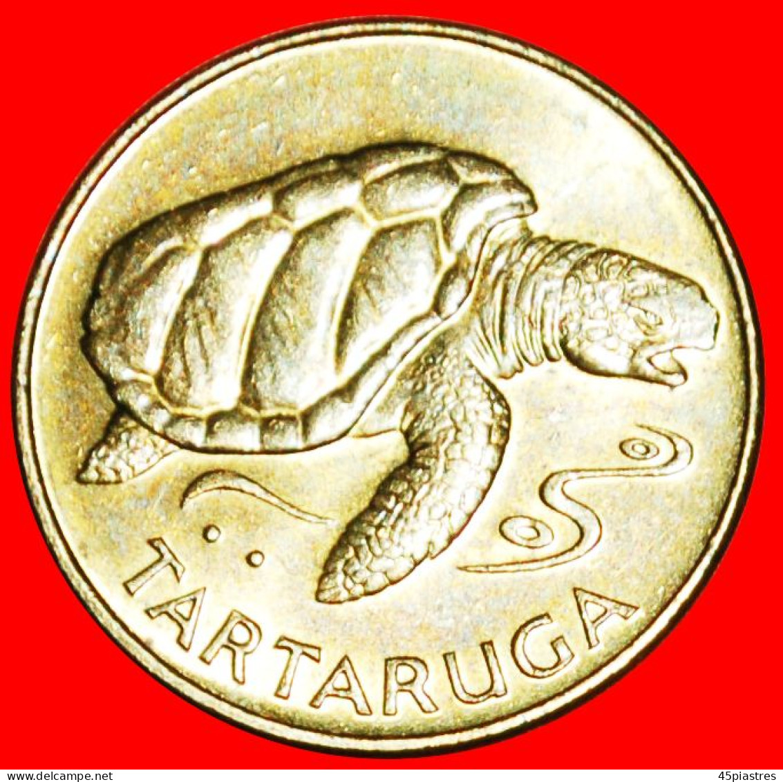 * GREAT BRITAIN: CAPE VERDE  1 ESCUDO 1994 MINT LUSTRE SEATURTLE! LOW START  NO RESERVE! - Kaapverdische Eilanden