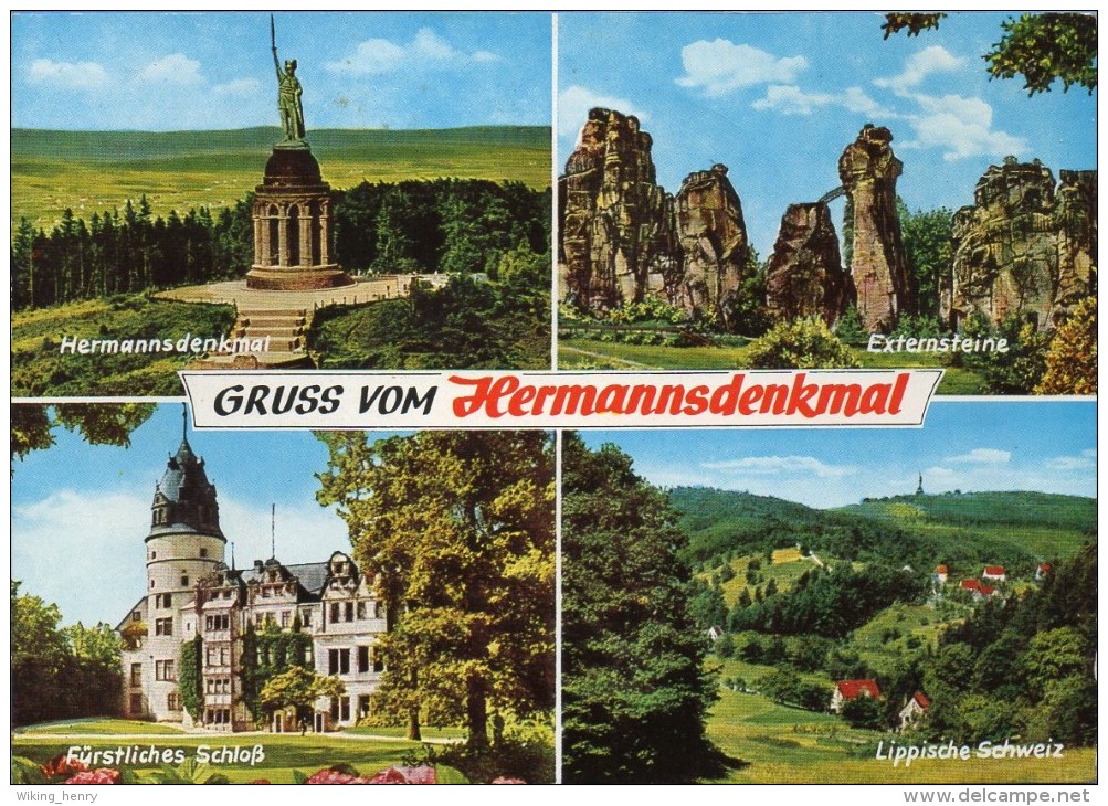 Detmold - Mehrbildkarte 5  Gruss Vom Hermannsdenkmal - Detmold