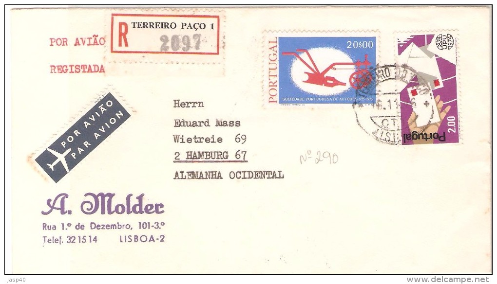 CARTA CIRCULADA DE PORTUGAL PARA A ALEMANHA - Covers & Documents