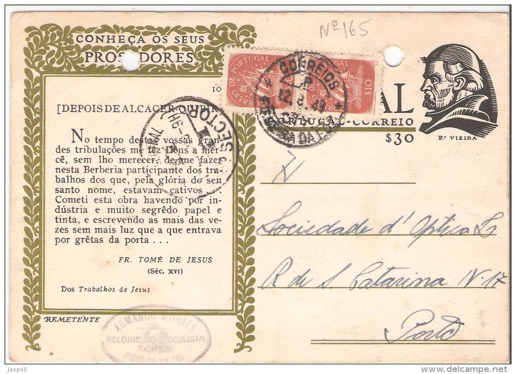 POSTAL CIRCULADO EM PORTUGAL - Cartas & Documentos