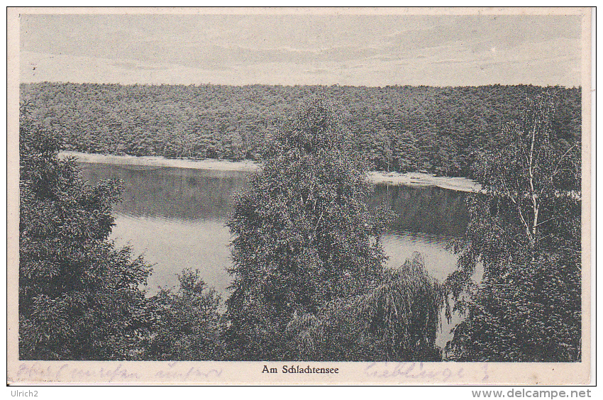 AK Berlin - Am Schlachtensee - Stempel Restaurant Schloss Schlachtensee - 1927 (20044) - Steglitz