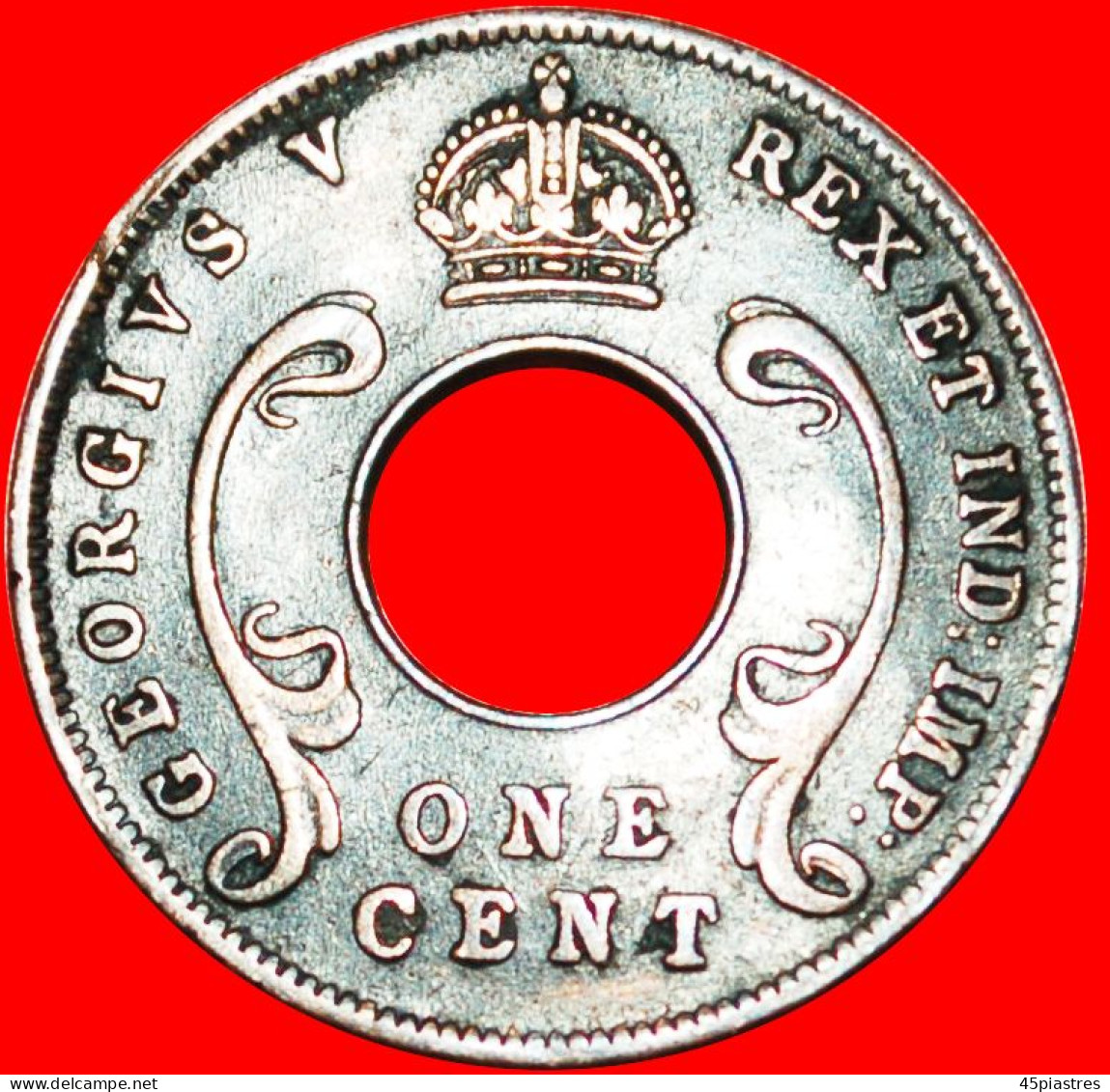 • 2 SOLD ~ GREAT BRITAIN HOLE: EAST AFRICA ★ 1 CENT 1923! LOW START  NO RESERVE! George V (1911-1936) - British Colony