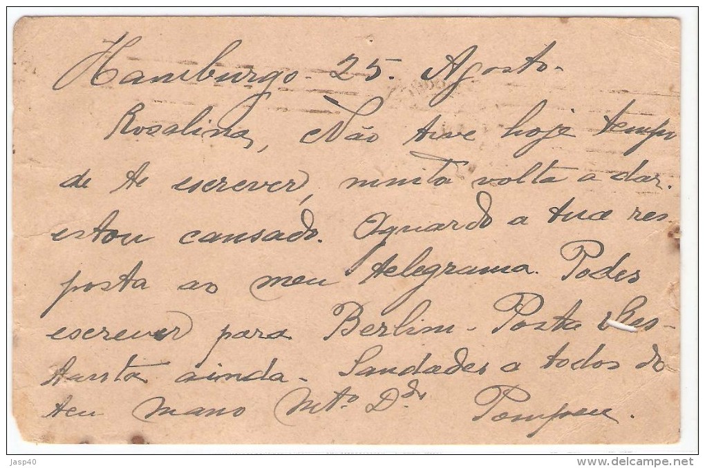 POSTAL CIRCULADO DA ALEMANHA PARA PORTUGAL - Lettres & Documents