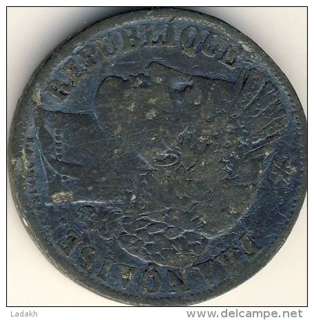 FAUX # CERES #  5 FRANCS  # 1849  #  DIAM 36 MM # 15 GR # ATELIER A # PARIS  # ETAIN ? # - Variétés Et Curiosités