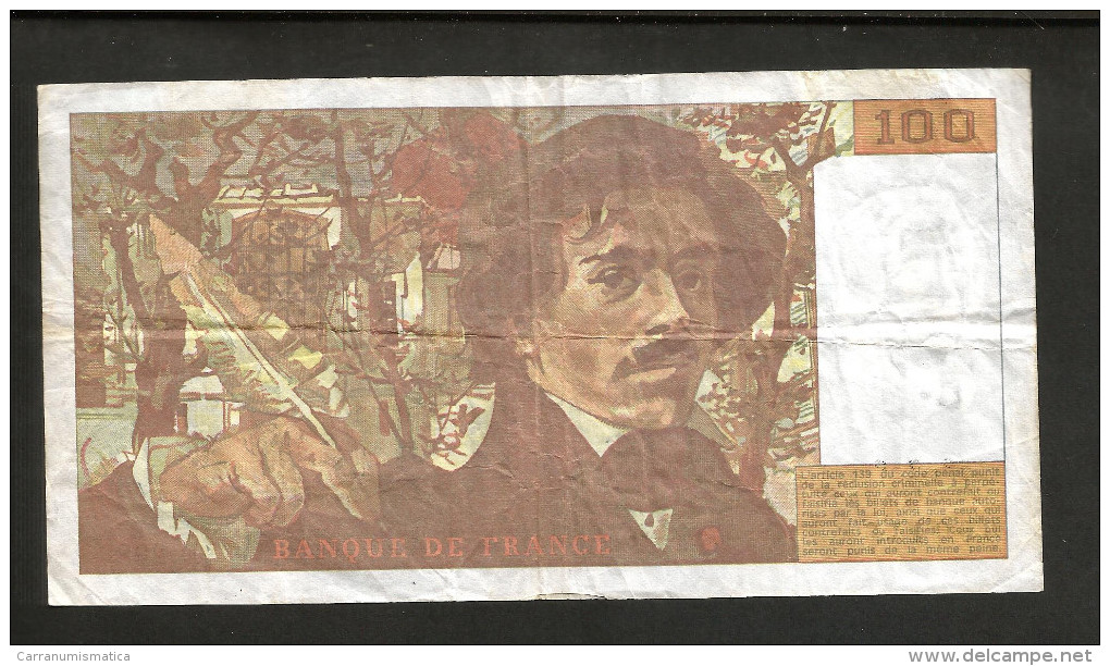 FRANCE - BANQUE De FRANCE - 100 Francs DELACROIX (1993) Serie: D. 228 - 100 F 1978-1995 ''Delacroix''