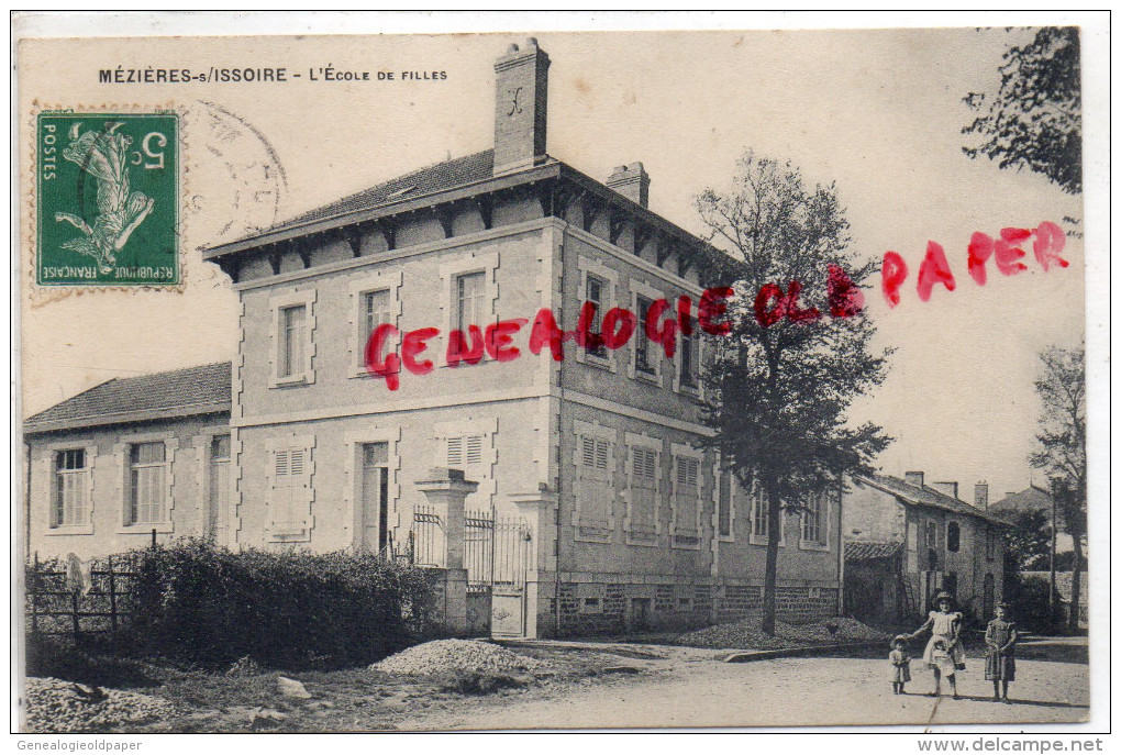 87 - MEZIERES SUR ISSOIRE -  L' ECOLE DES FILLES   1912 - Meziere Sur Issoire