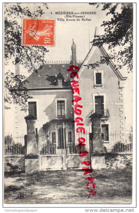 87 - MEZIERES SUR ISSOIRE - MEZIERE -UNE VILLA ROUTE DE BELLAC - EDITEUR PM N° 4 - Meziere Sur Issoire