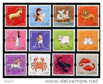 HONG KONG 2012 - 12 Signes Du Zodiac, Série 12v Neufs // Mnh - Unused Stamps