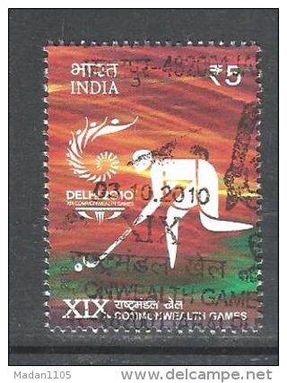 INDIA, 2010, FINE USED, XIX Commonwealth Games,   Hockey, 1 V - Gebraucht