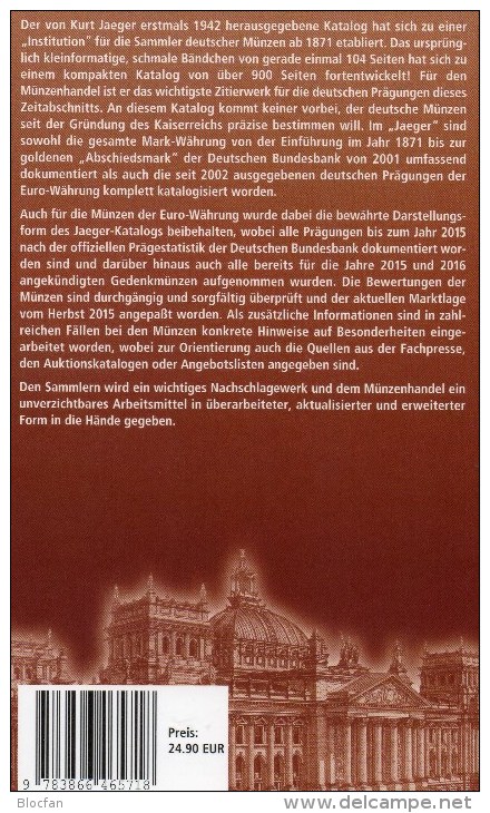 Münzen-Katalog Deutschland 2016 Neu 25€ Jäger Münzen Ab 1871 Mit Numisbriefe/-Blätter Numismatic Coin Of Old/new Germany - Cinderellas