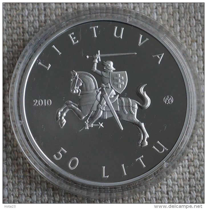 Lithuania 50 Litas Silver Coin Featuring Lithuanian Nature 2010 FISH EEL Loach - Litouwen