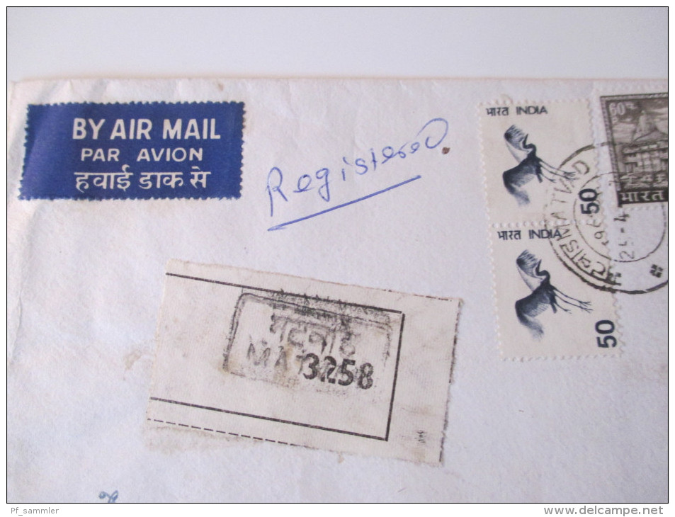 Belegeposten Indien 1950er-70er Jahre. 68 Stück. Luftpostbriefe in die Schweiz / GA / Aerogramme usw. Interessant??!!