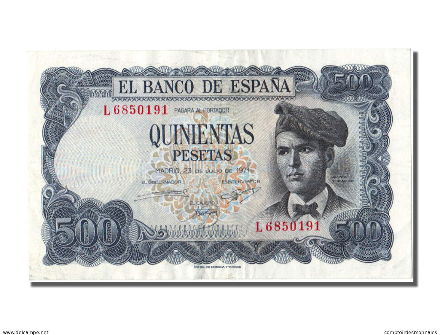 Billet, Espagne, 500 Pesetas, 1971, 1971-07-23, TTB+ - 500 Peseten