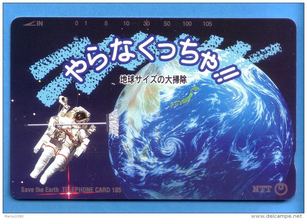 Japan Japon Telefonkarte Télécarte Phonecard  -  NTT Nr. 291 - 245 Astronaut Space - Astronomie