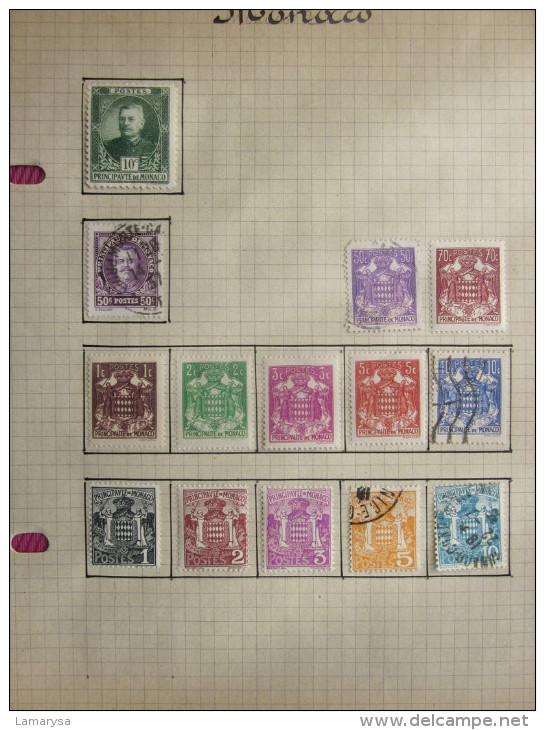 MONACO MONTE CARLO  57 TIMBRES POSTES / TAXES & AUTRES  Neuf Sur Charnières (*) & Oblitérés MN - Used Stamps
