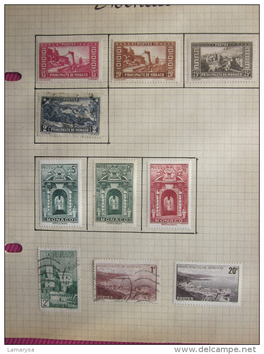 MONACO MONTE CARLO  57 TIMBRES POSTES / TAXES & AUTRES  Neuf Sur Charnières (*) & Oblitérés MN - Usados