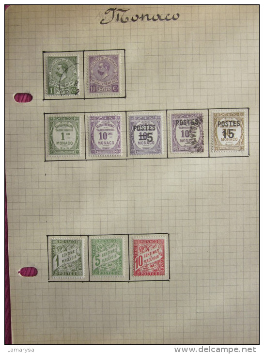 MONACO MONTE CARLO  57 TIMBRES POSTES / TAXES & AUTRES  Neuf Sur Charnières (*) & Oblitérés MN - Oblitérés