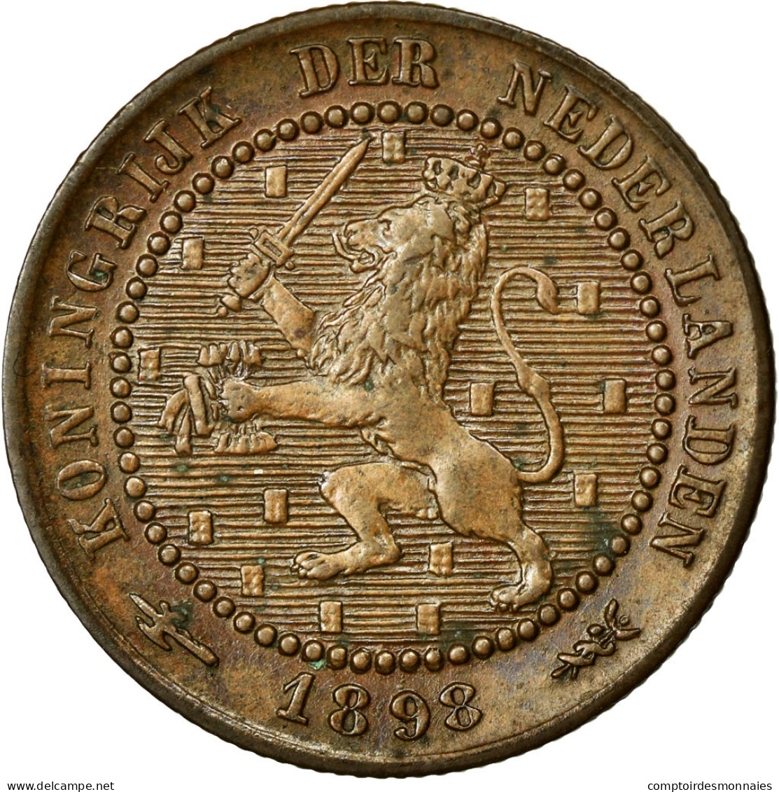 Monnaie, Pays-Bas, Wilhelmina I, 1/2 Cent, 1898, SUP, Bronze, KM:109.2 - 1 Cent