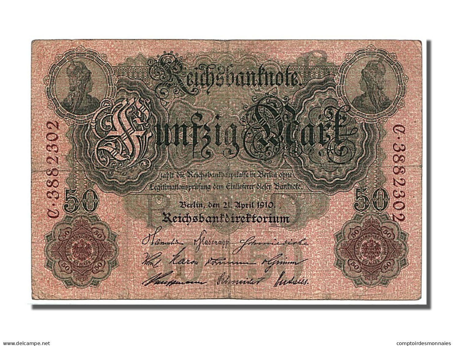 Billet, Allemagne, 50 Mark, 1910, 1910-04-21, TTB - 50 Mark