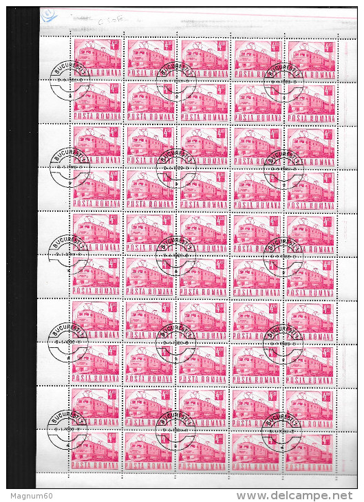 ROUMANIE  N° 2364 ( FEUILLE DE 50 TIMBRES OBLITERES ) - Feuilles Complètes Et Multiples