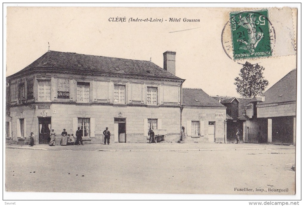 CLERE. - Hôtel Gousson. Carte Pas Courante - Cléré-les-Pins