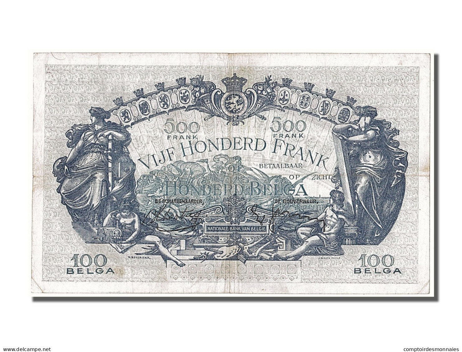 Billet, Belgique, 500 Francs-100 Belgas, 1939, 1939-03-02, TTB+ - 500 Francs-100 Belgas