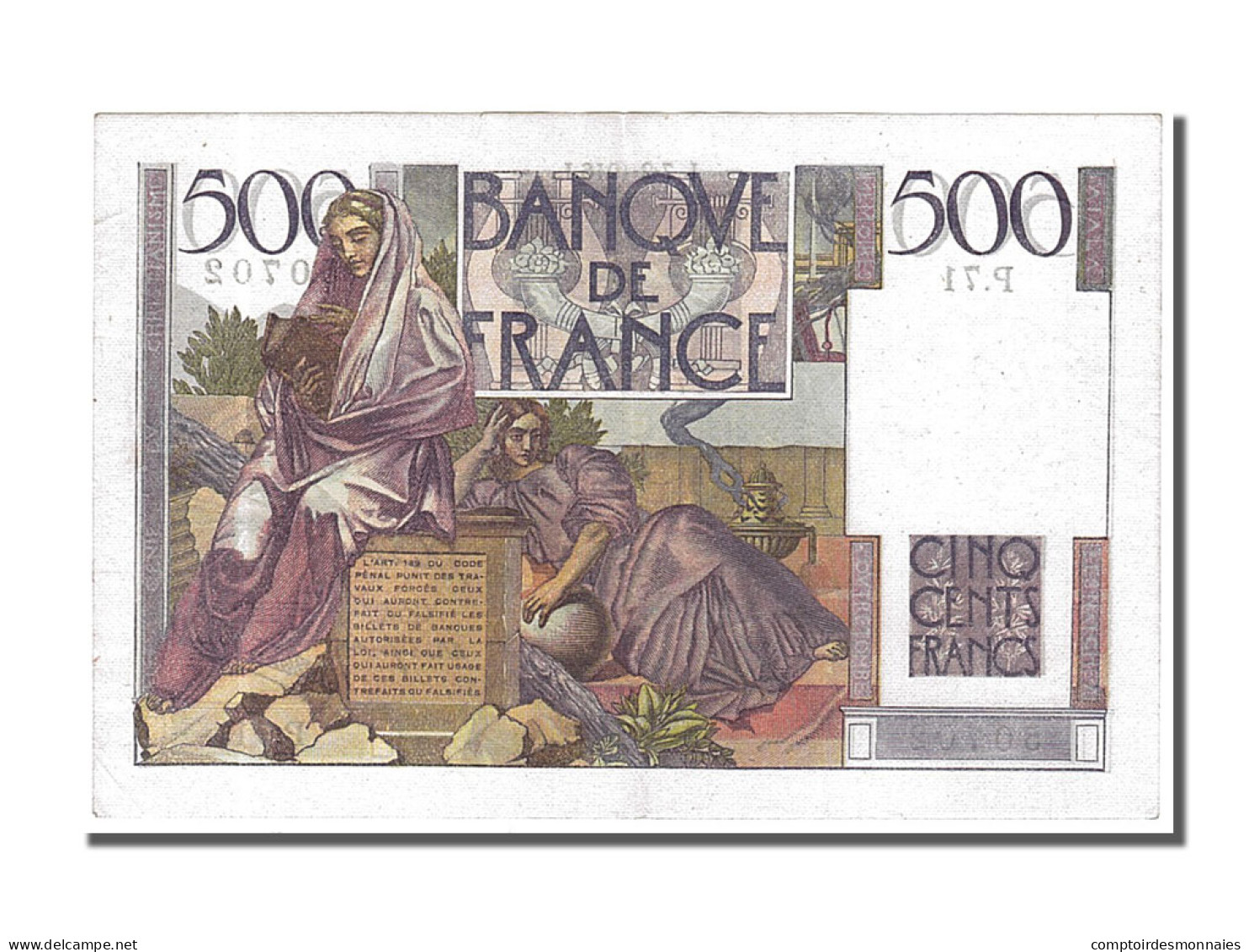 Billet, France, 500 Francs, 500 F 1945-1953 ''Chateaubriand'', 1946, 1946-02-07 - 500 F 1945-1953 ''Chateaubriand''
