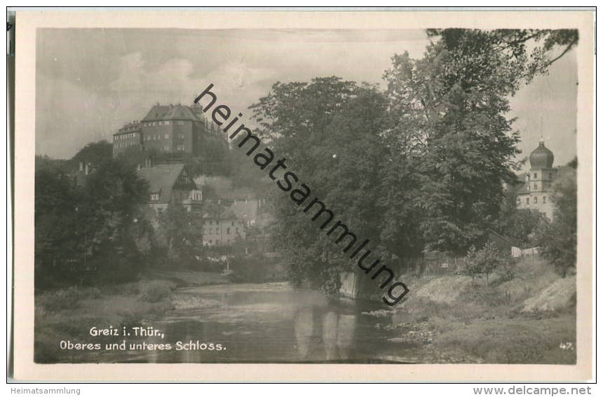 Greiz - Oberes Und Unteres Schloss - Foto-Ansichtskarte - Verlag Trinks & Co Leipzig - Greiz