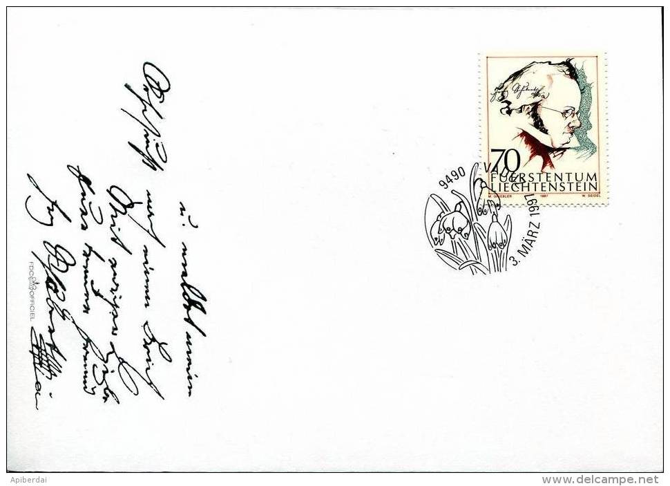 Liechtenstein - 1997 200e Anni. Naissance Franz Schubert, Musicien   (unused Stamp + FDC) - Lettres & Documents