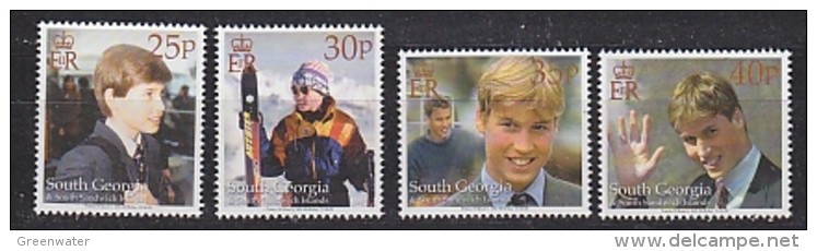 South Georgia 2000 18th Birthday Prince William 4v ** Mnh (26310A) - Südgeorgien